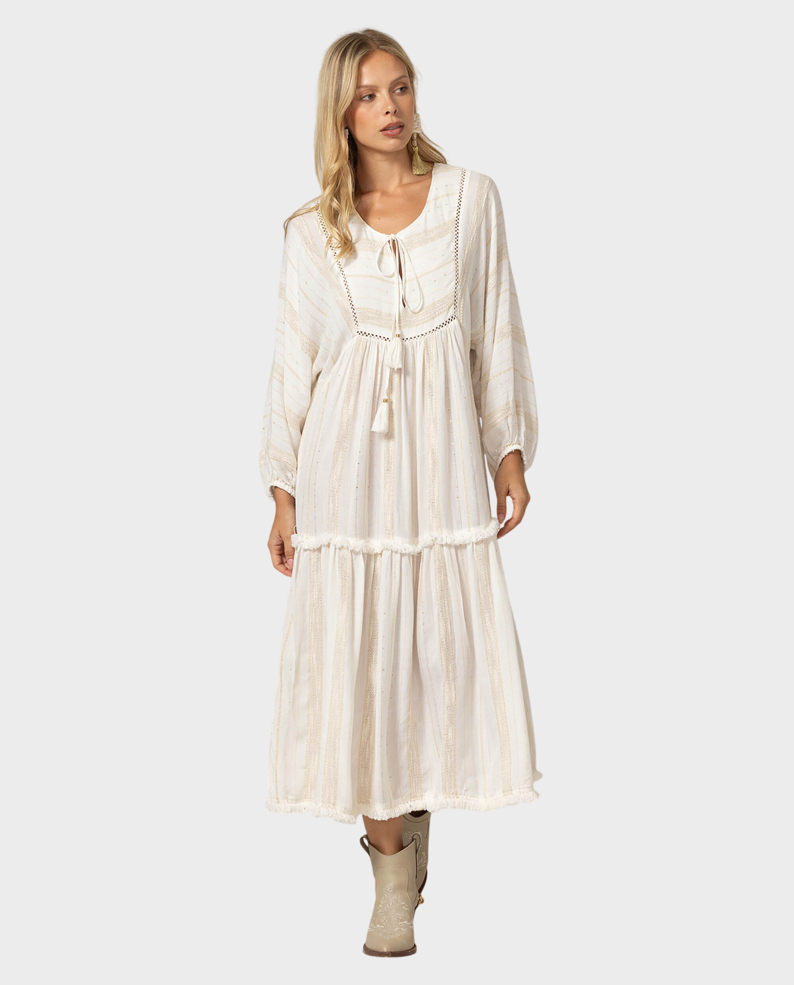 Biała sukienka boho Bree - Image #0