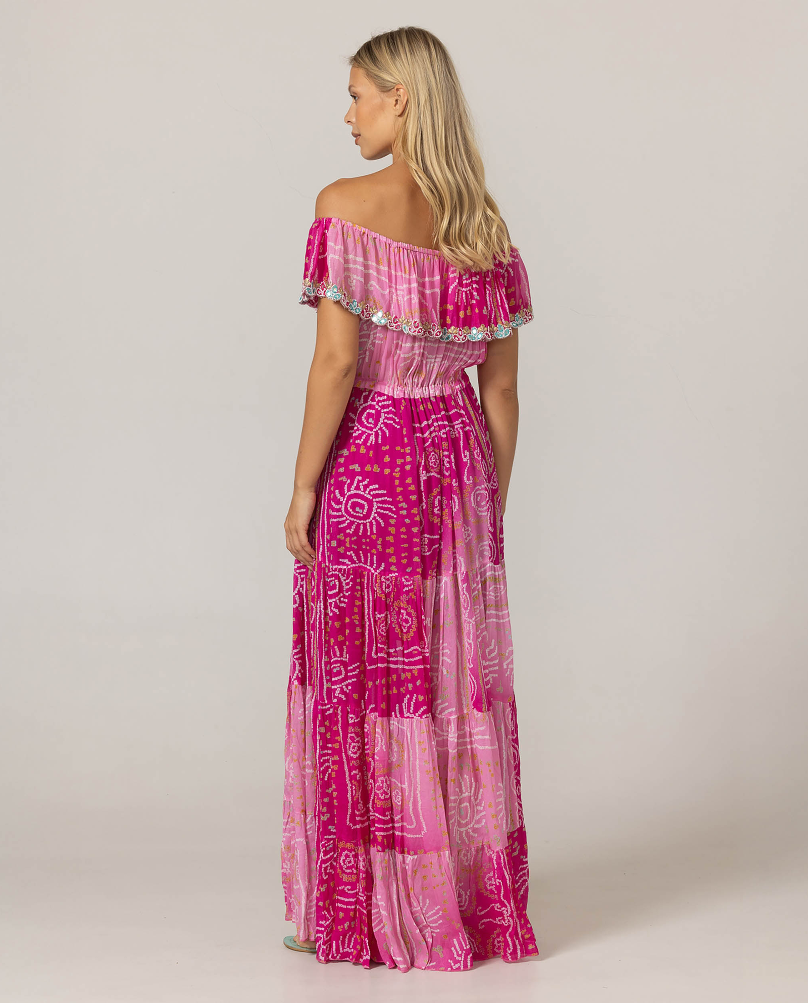 Różowa sukienka maxi Talya - Image #1