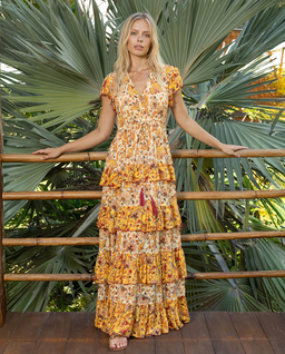 Sukienka maxi z falbanami Raya - Image #3