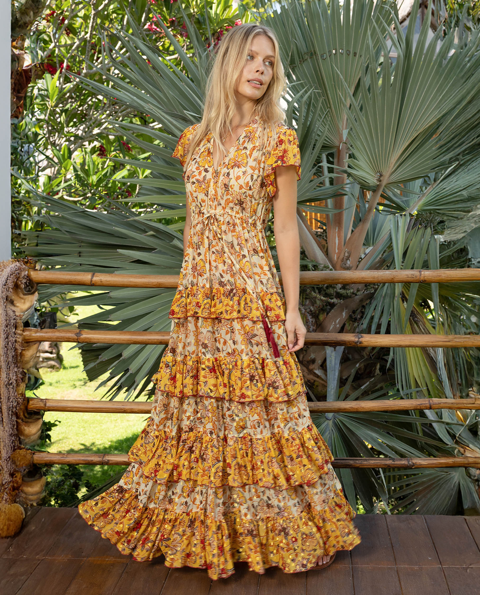 Sukienka maxi z falbanami Raya - Image #4
