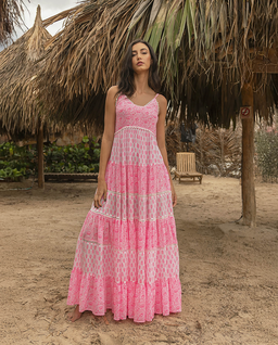 Różowa sukienka maxi Dayana - Image #1