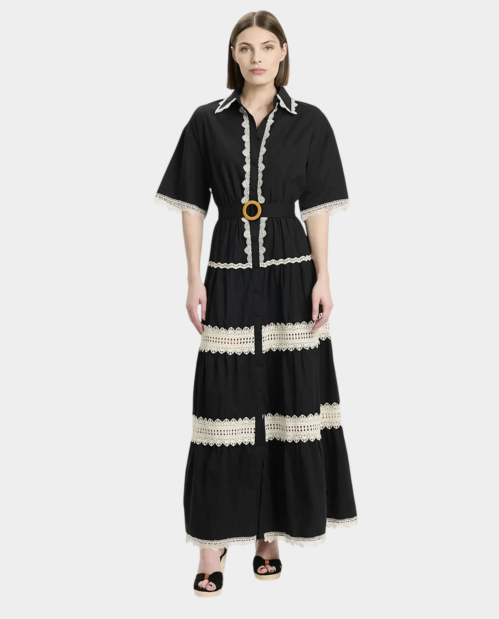 Sukienka maxi Betty z haftem angielskim - Image #0
