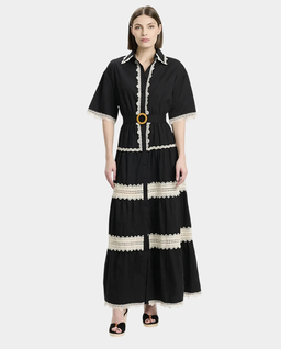 Sukienka maxi Betty z haftem angielskim - Image #0