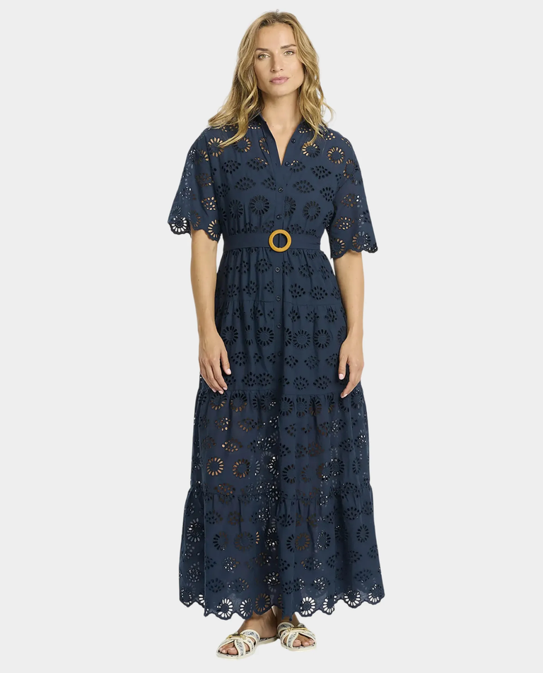 Granatowa sukienka maxi Apoline