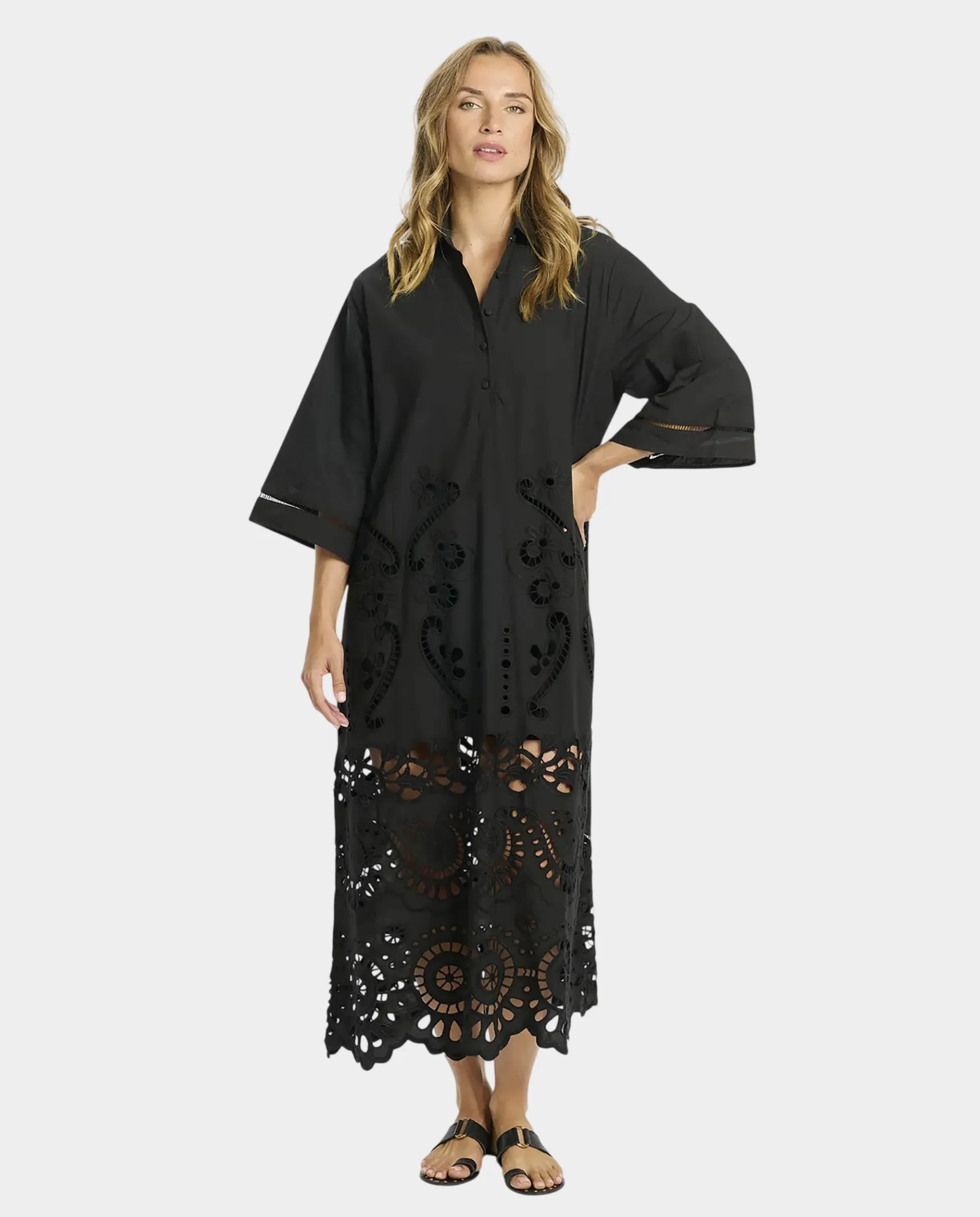 Czarna sukienka maxi Adria - Image #0