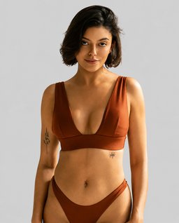 Brązowy top od bikini Shape me - Image #0