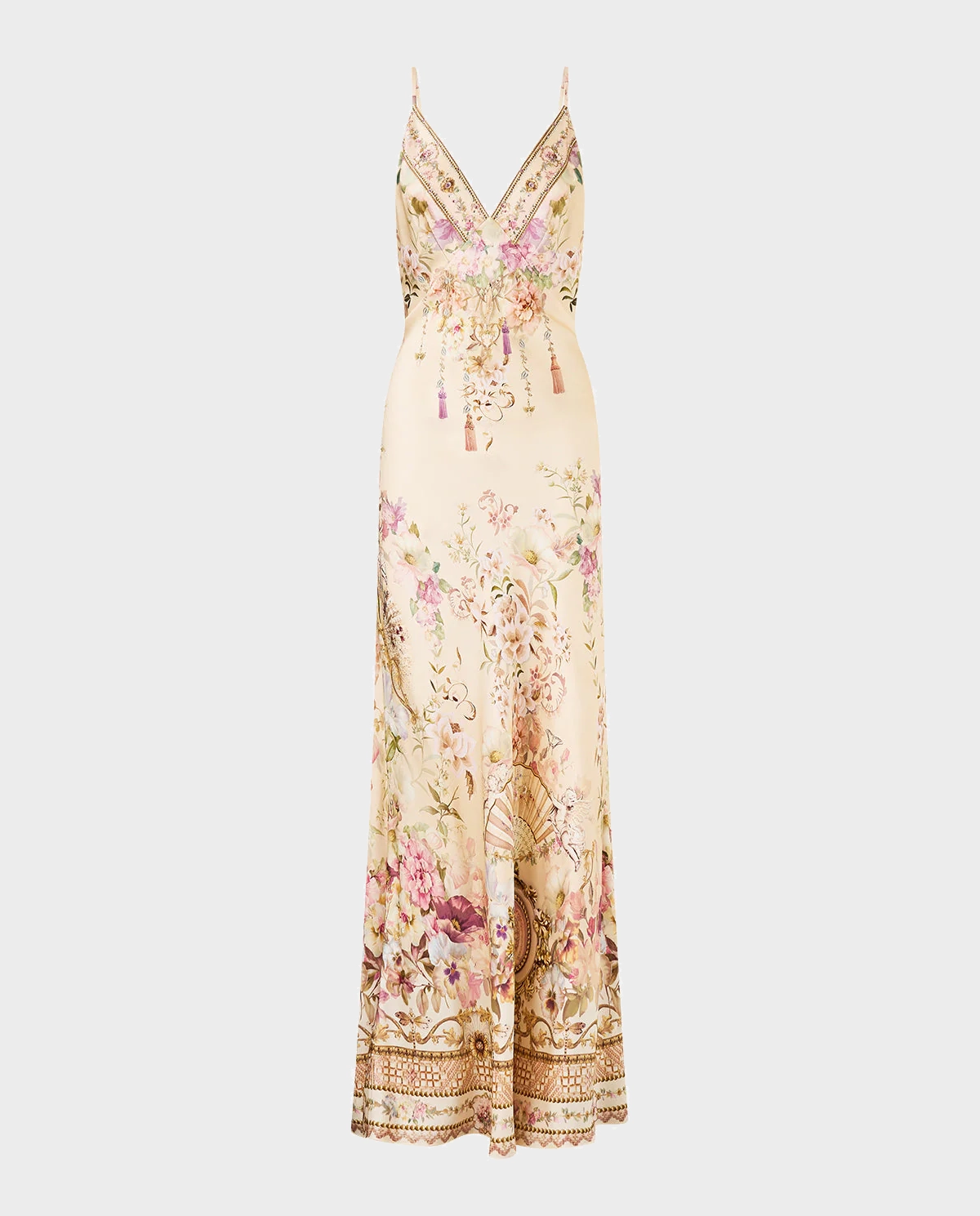 Kremowa sukienka w kwiaty Adorned in Aranjuez - Image #0