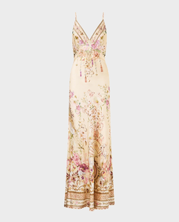 Kremowa sukienka w kwiaty Adorned in Aranjuez - Image #0
