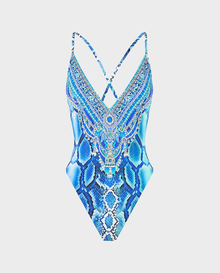 Jednoczęściowy strój kąpielowy The Sapphire Serpent