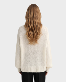 Dzianinowy sweter z okrągłym dekoltem - Image #3