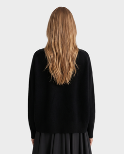 Kaszmirowy czarny sweter Boyfriend - Image #3