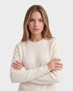 Biały sweter z kaszmiru - Image #4