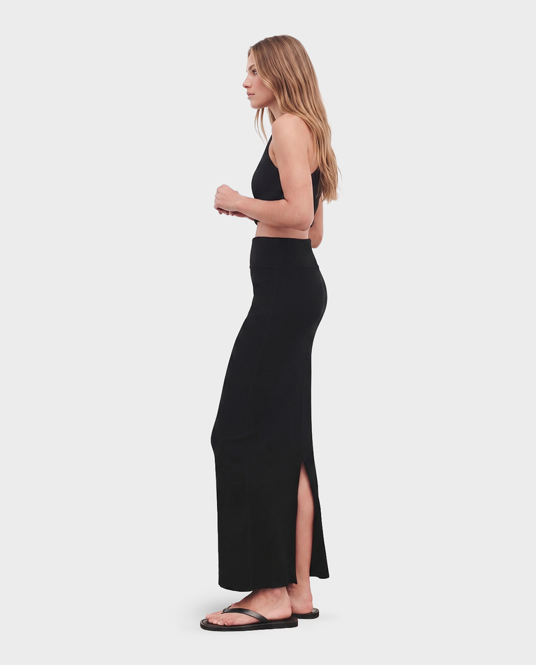 Czarna dzianinowa spódnica maxi - Image #2
