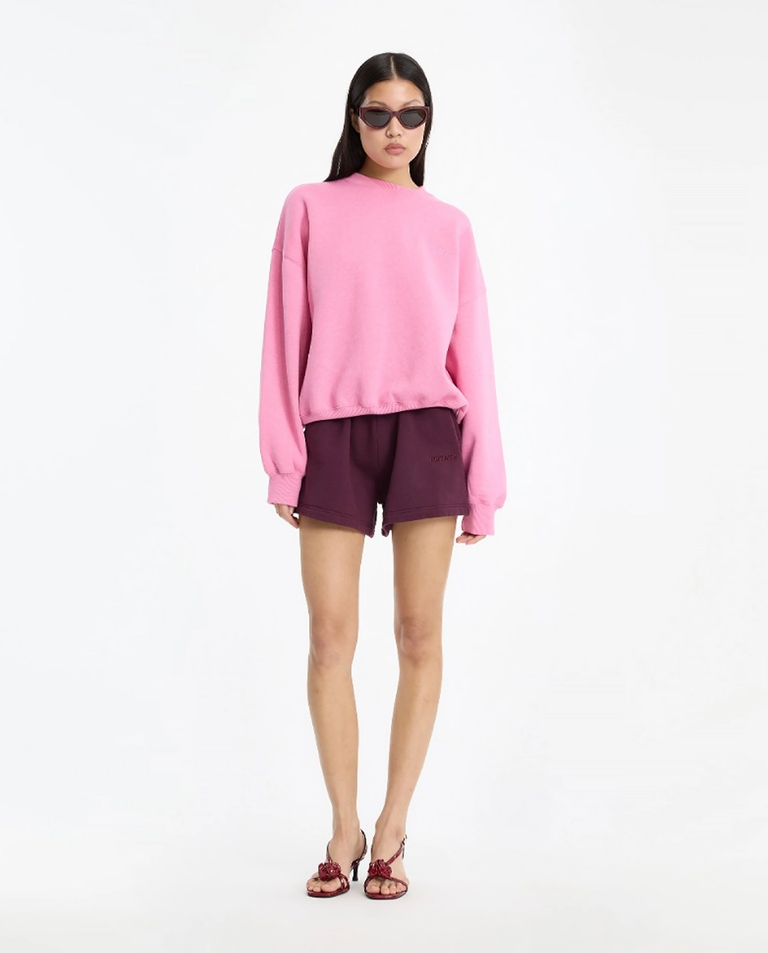 Jasnoróżowa bluza z logo Heavy Sweat - Image #2
