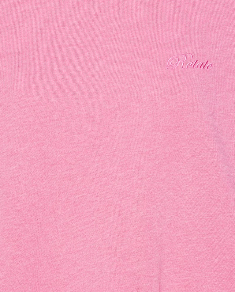 Jasnoróżowa bluza z logo Heavy Sweat - Image #5
