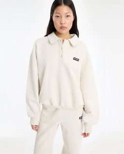 Bawełniana bluza z kołnierzykiem polo - Image #4