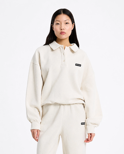 Bawełniana bluza z kołnierzykiem polo - Image #1