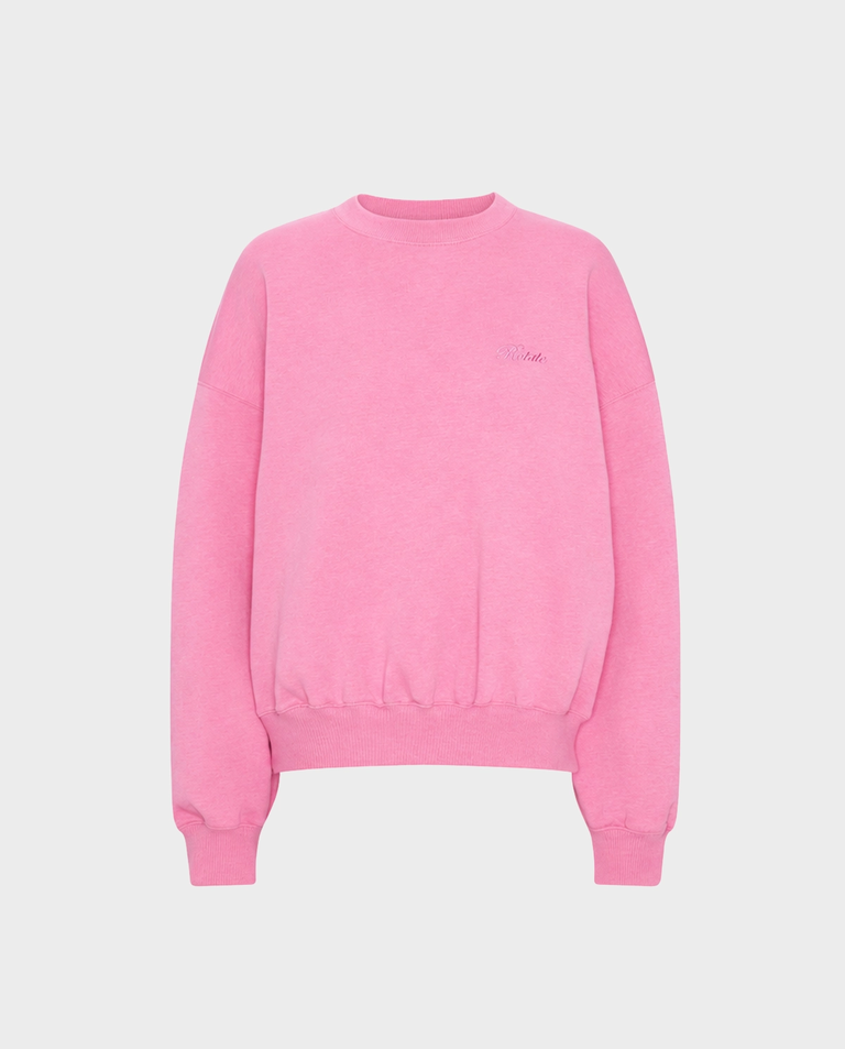 Jasnoróżowa bluza z logo Heavy Sweat
