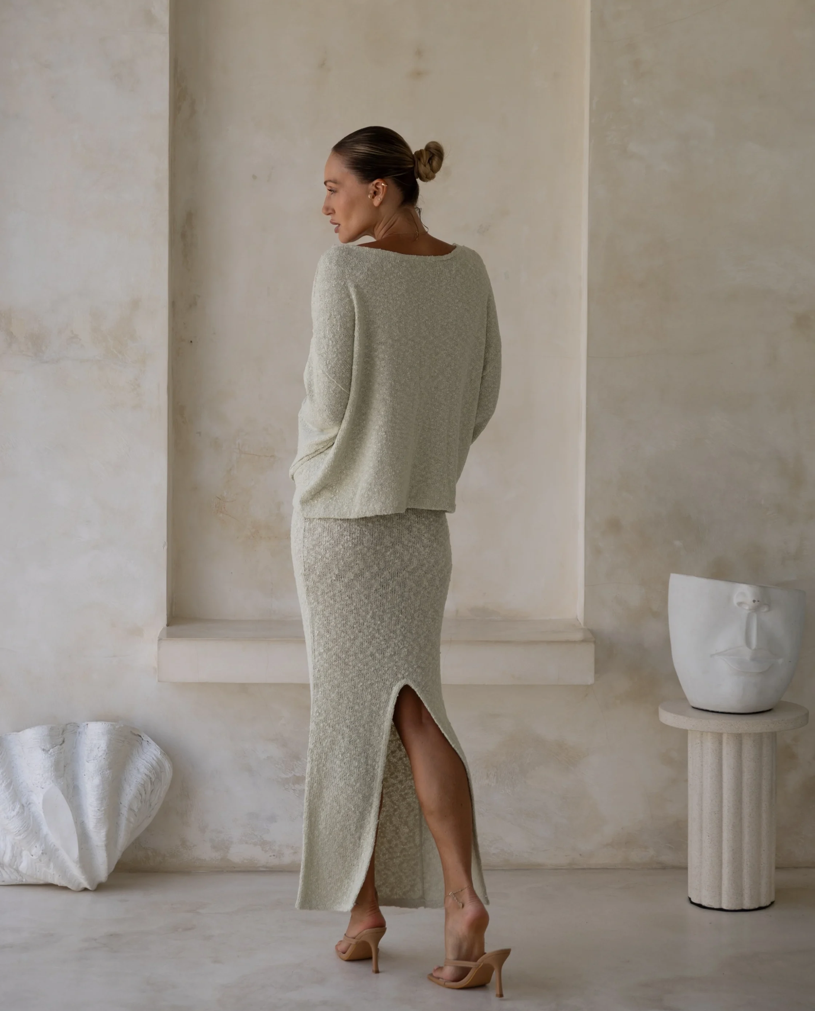 Dzianinowa spódnica Zaya Linen - Image #3