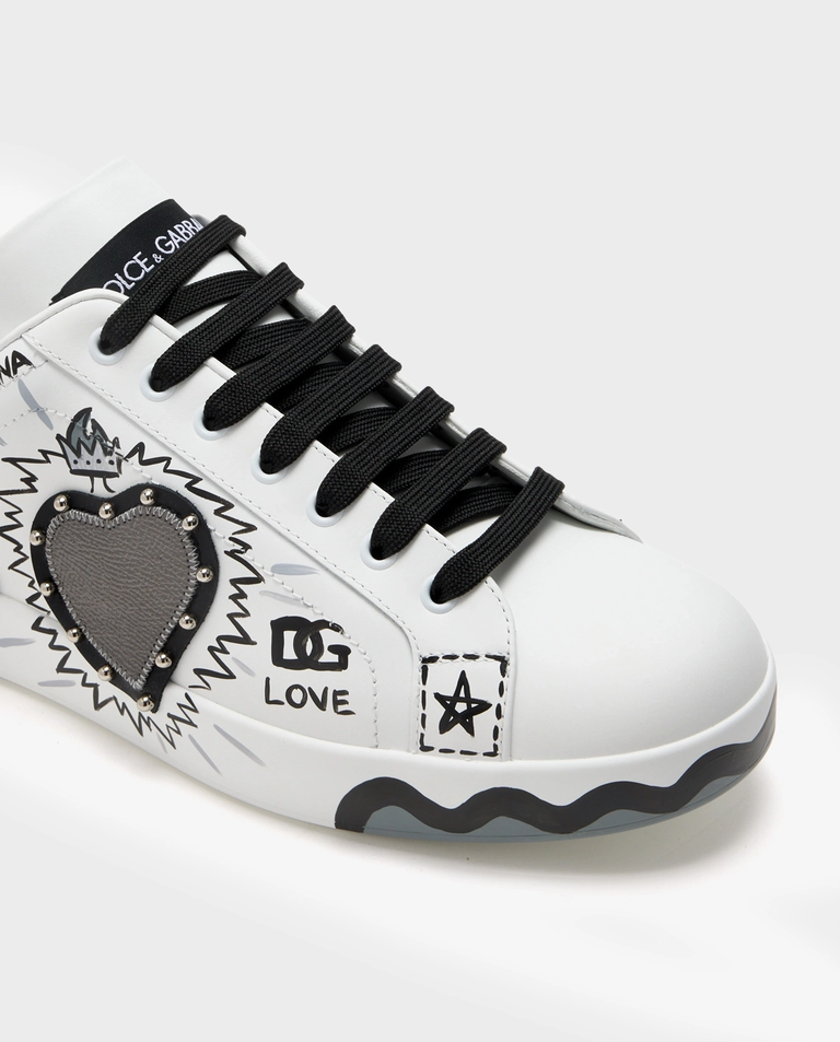 Białe skórzane sneakersy Portofino - Image #3