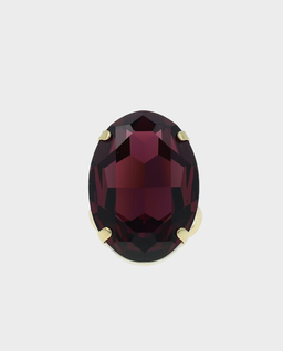 Pierścionek Eva Oval z fioletowym kamieniem - Image #1