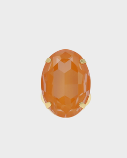 Pierścionek Eva Oval z pomarańczowym kamieniem - Image #1