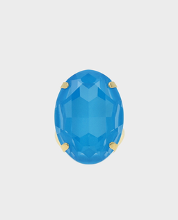 Pierścionek Eva Oval z turkusowym kamieniem - Image #1