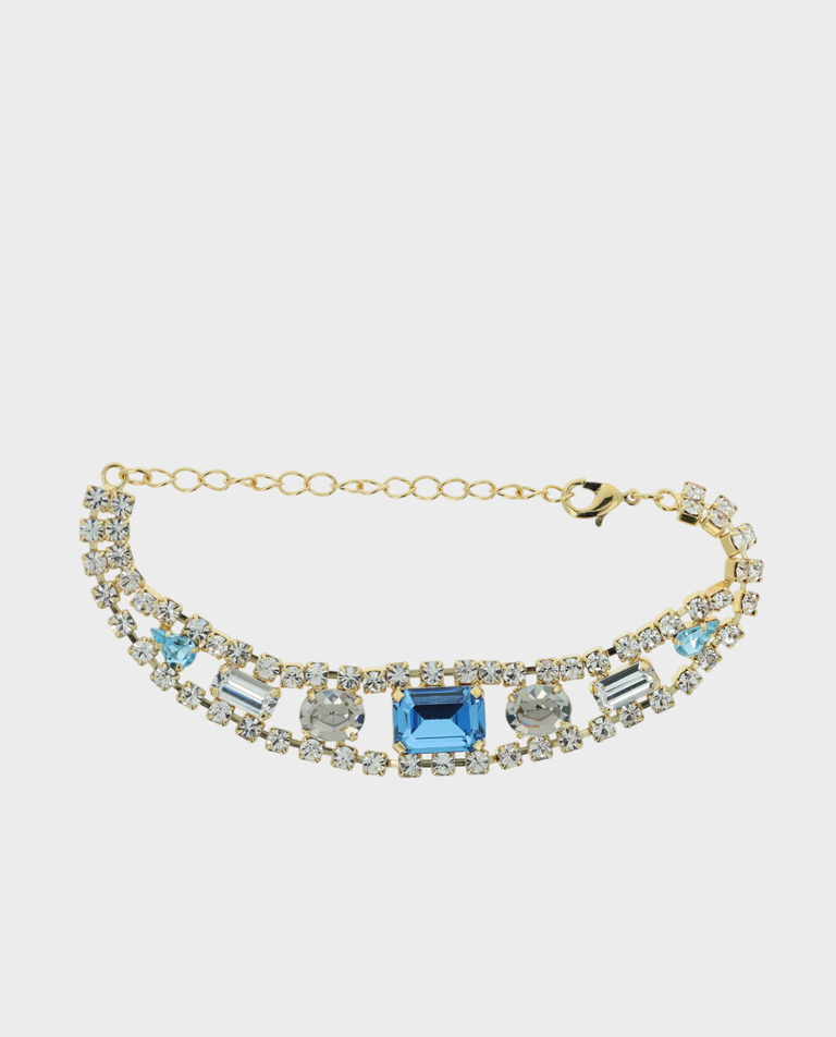 Bransoletka z niebieskimi kryształami Blue Satin