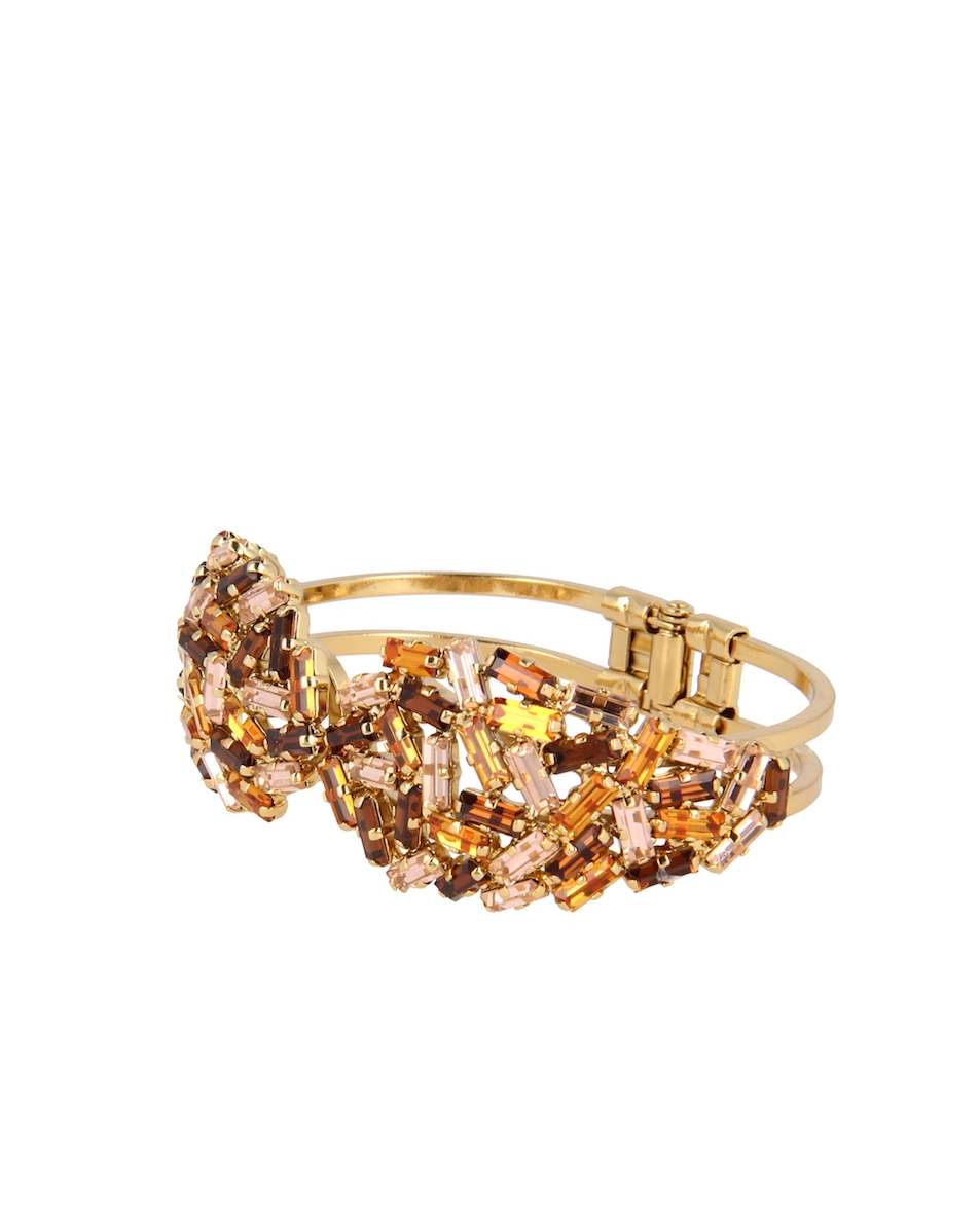 Bransoletka z kryształami Golden Baguette - Image #1