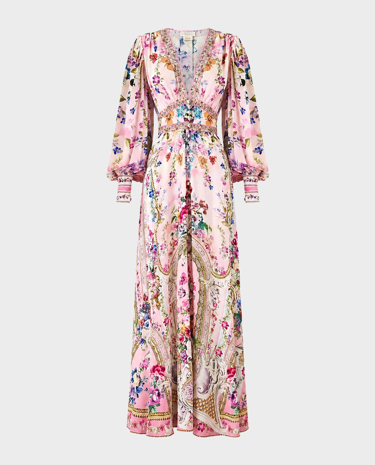 Jasnoróżowa sukienka w kwiaty Palatial Pastels