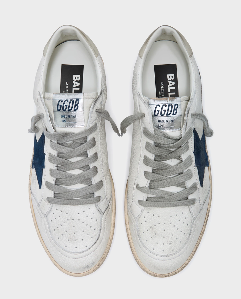 Białe skórzane sneakersy Ball Star - Image #4