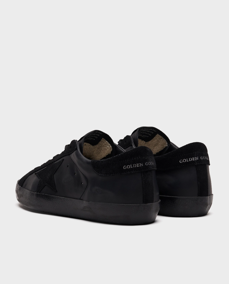 Czarne skórzane sneakersy Ball Star - Image #3