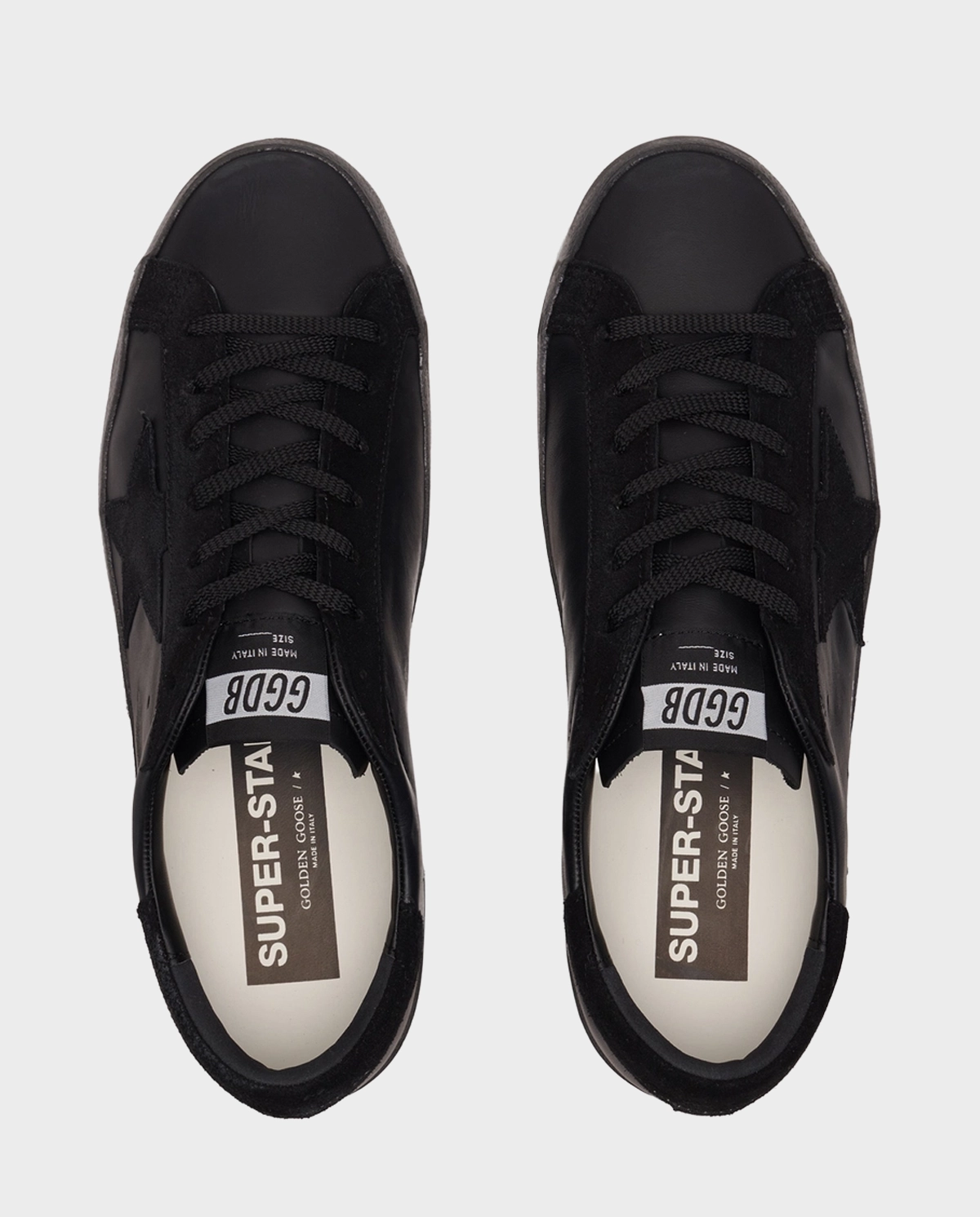 Czarne skórzane sneakersy Ball Star - Image #4