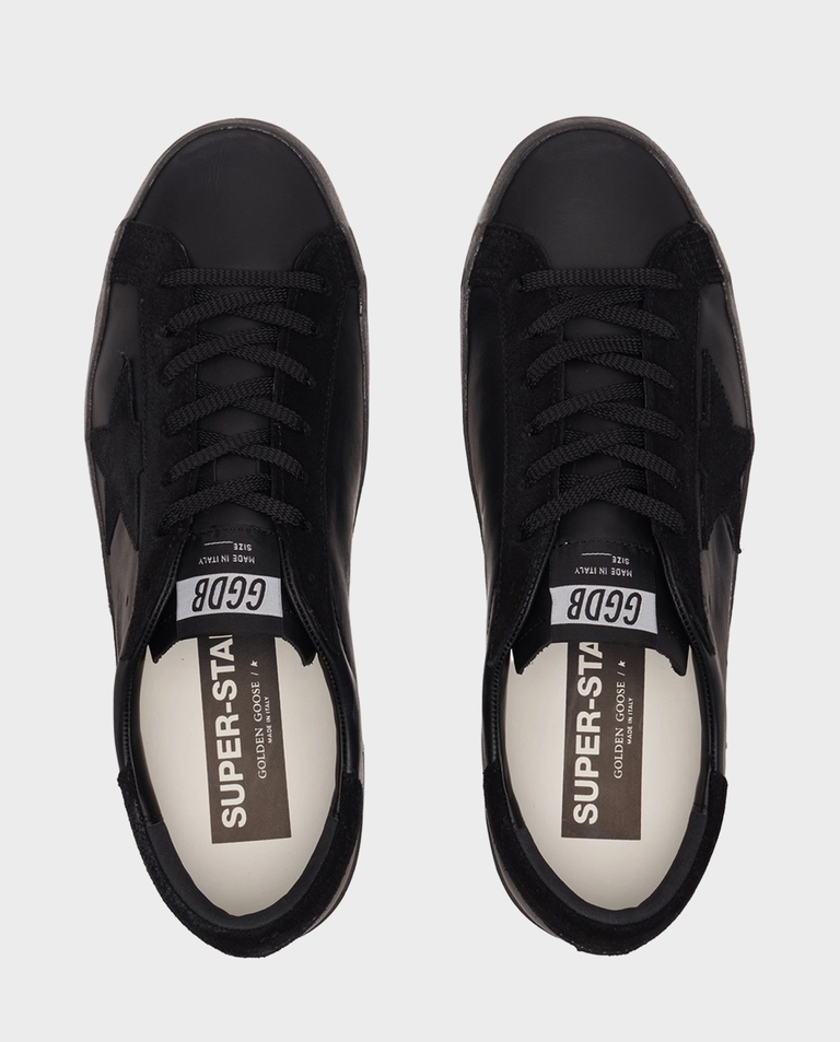 Czarne skórzane sneakersy Ball Star - Image #4