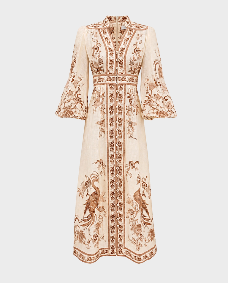 Sukienka w kwiaty Indra Plunge Midi