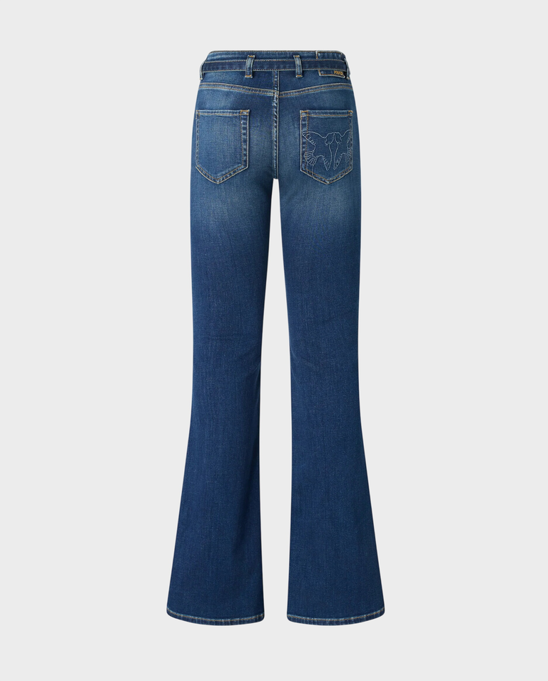 Niebieskie jeansy Flared