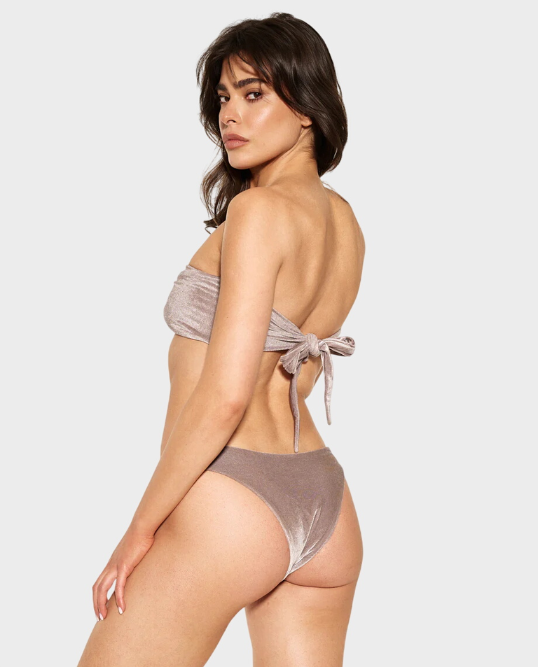 Top od bikini Bonbon Velvet Silver