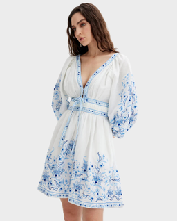 Biała sukienka w stylu boho Alenica - Image #1