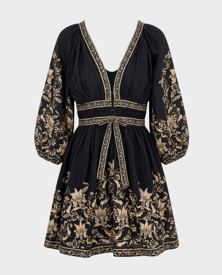 Czarna sukienka w stylu boho Alenica - Image #4
