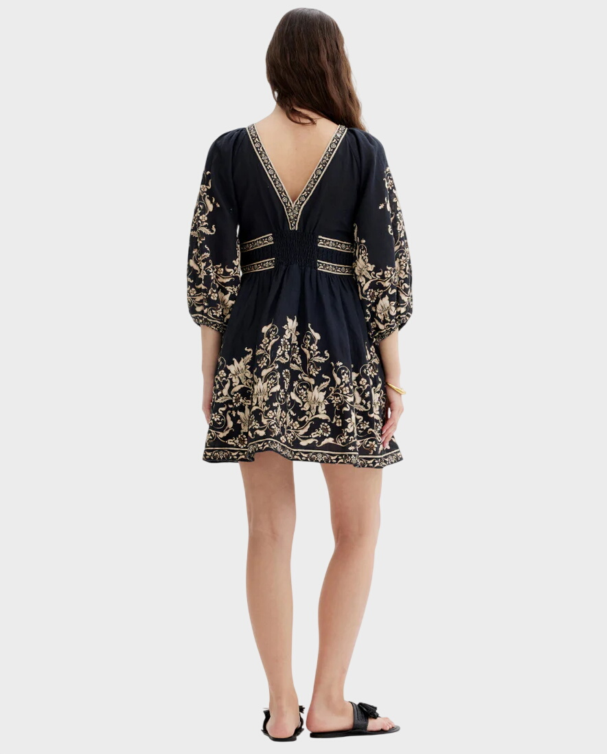 Czarna sukienka w stylu boho Alenica - Image #2