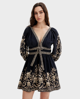Czarna sukienka w stylu boho Alenica - Image #0