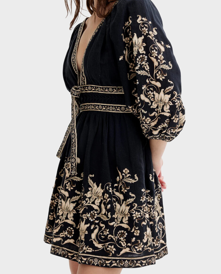 Czarna sukienka w stylu boho Alenica - Image #3