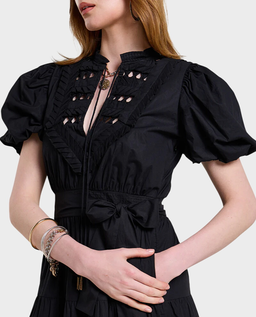 Czarna sukienka w stylu boho Ethereal - Image #3