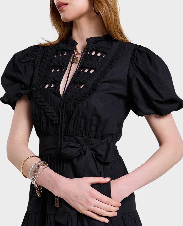 Czarna sukienka w stylu boho Ethereal - Image #3