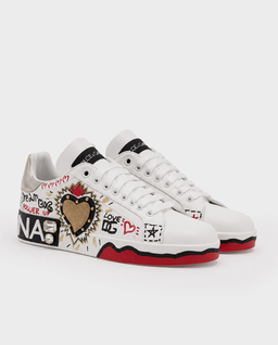 Białe skórzane sneakersy Portofino - Image #1