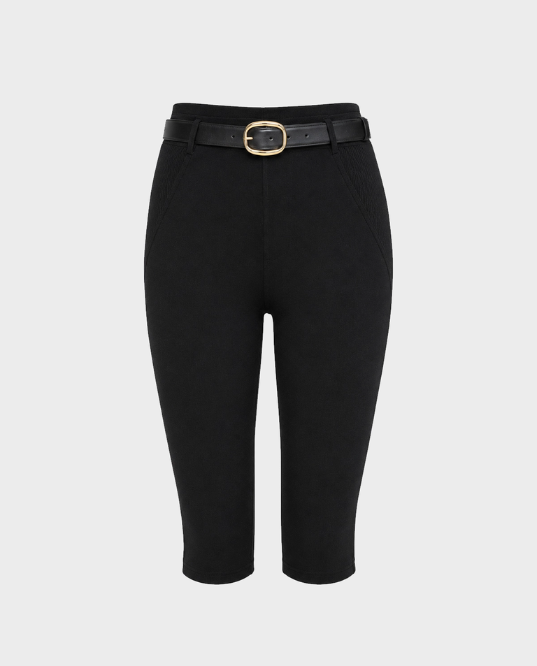 Czarne legginsy Capri