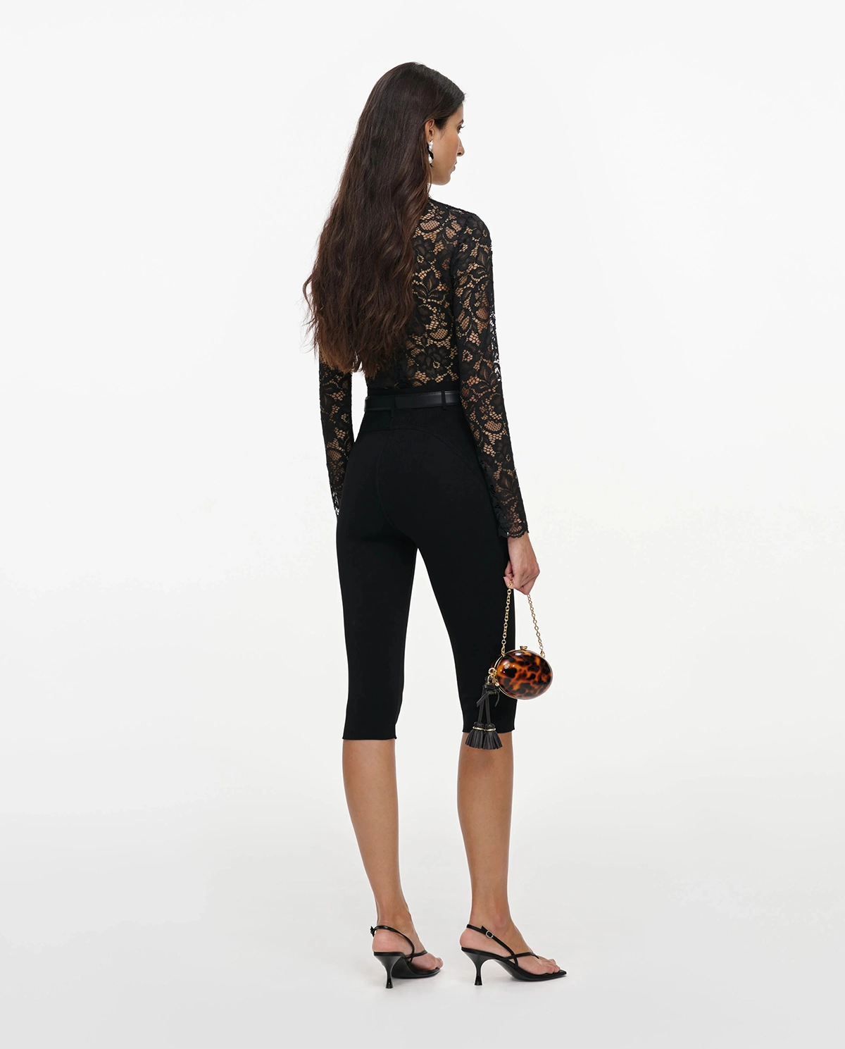 Czarne legginsy Capri - Image #3