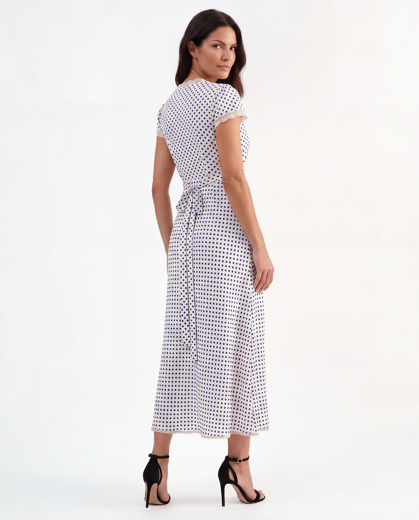 Biała sukienka w kropki Polka - Image #2