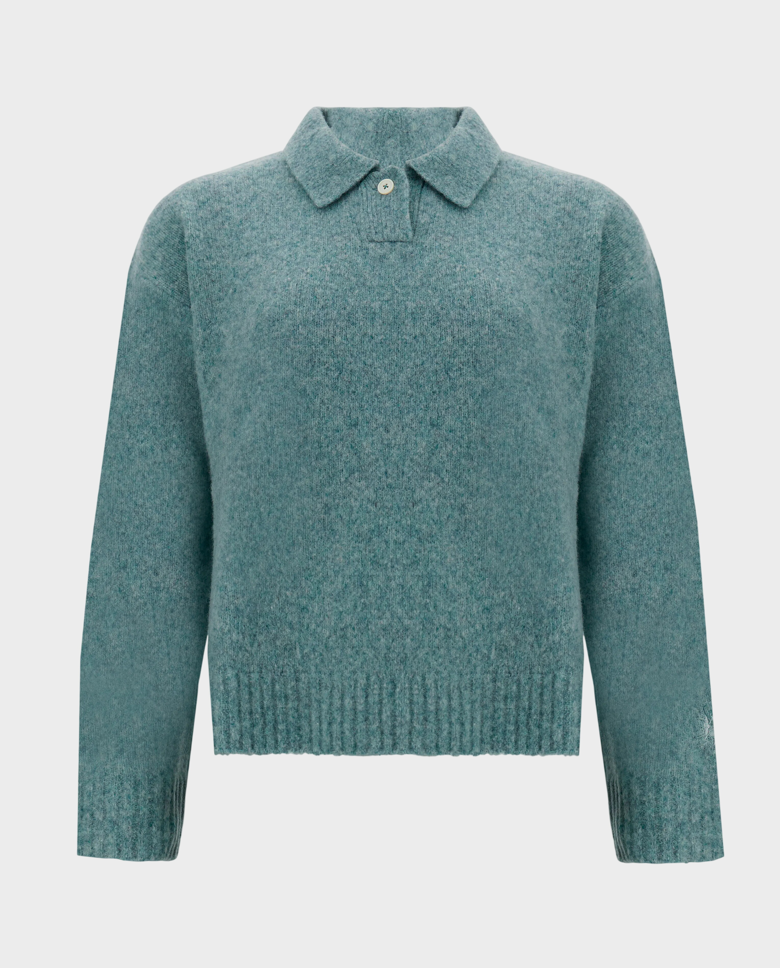 Morski sweter z kołnierzykiem polo - Image #0