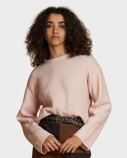 Różowy sweter z rozszerzanymi rękawami - Image #1